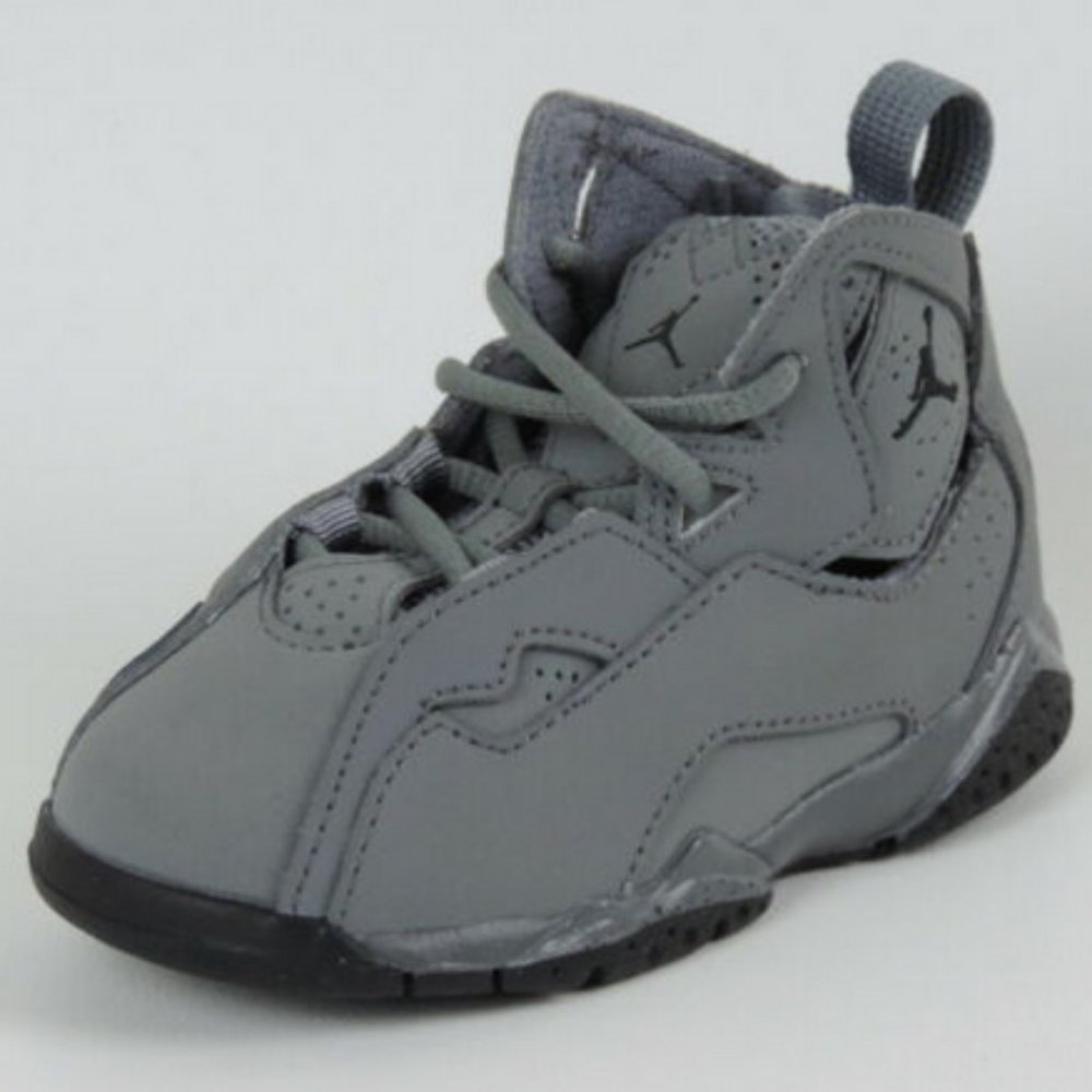 Jordan True Flight BT Toddlers Shoes Leather Grey - Picture 2 of 12